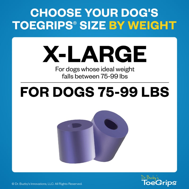 Dr. Buzby's Dr Buzby's XLarge ToeGrips for Dogs - Instant Traction on Wood/Hardwood Floors - Anti Slip Relief - Grippers for Senior Dogs - Stop Sliding Instantly - Rubber Nails for Paws - 1 Pack (20 Grips) - Image 3